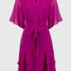 Kjole Chiffon Belted Lilla Joseph Ribkoff - Bilde 3