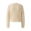 Strikkejakke Striper Beige Oui - Bilde 3
