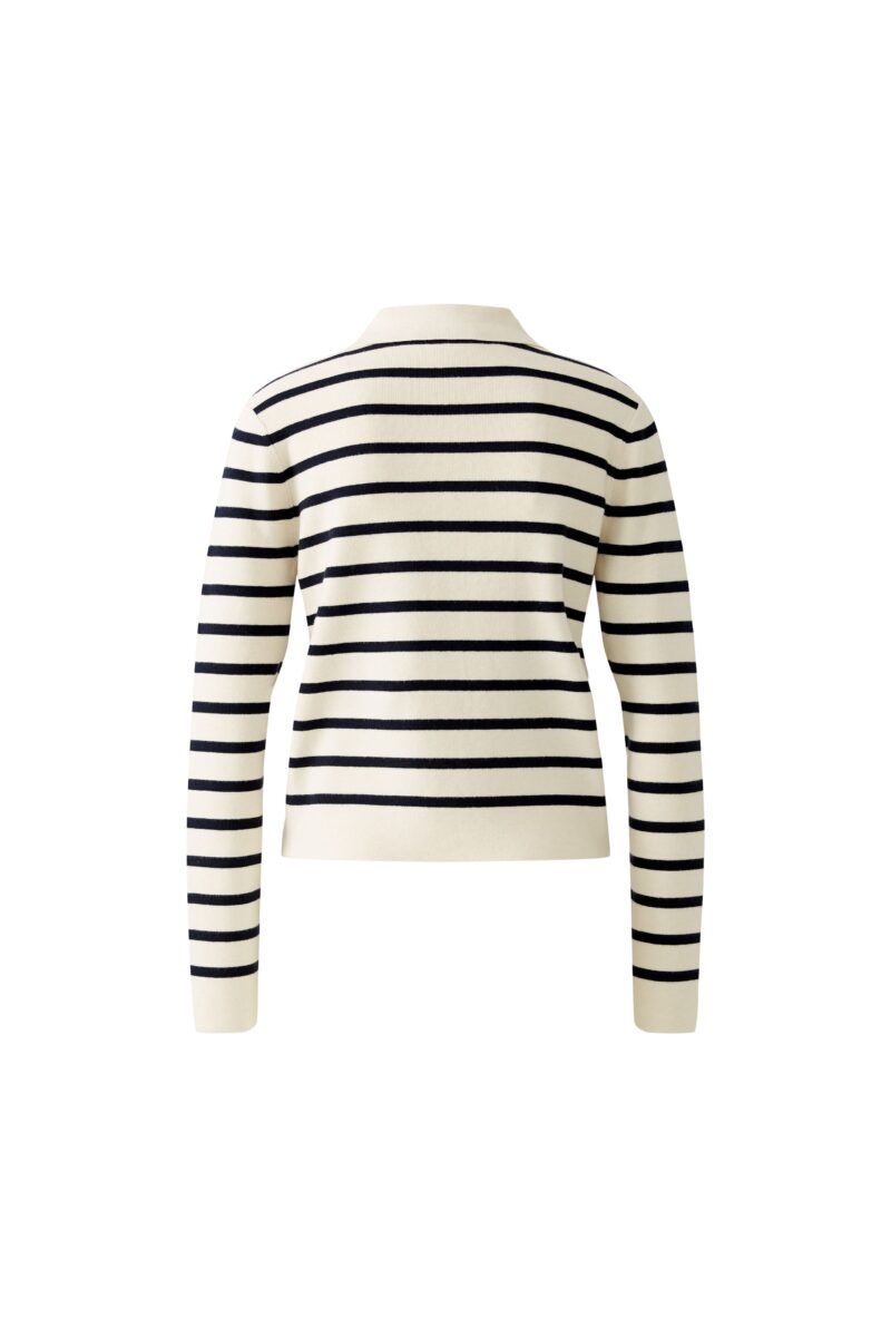 Cardigan Striper blå/hvit Oui - Bilde 2