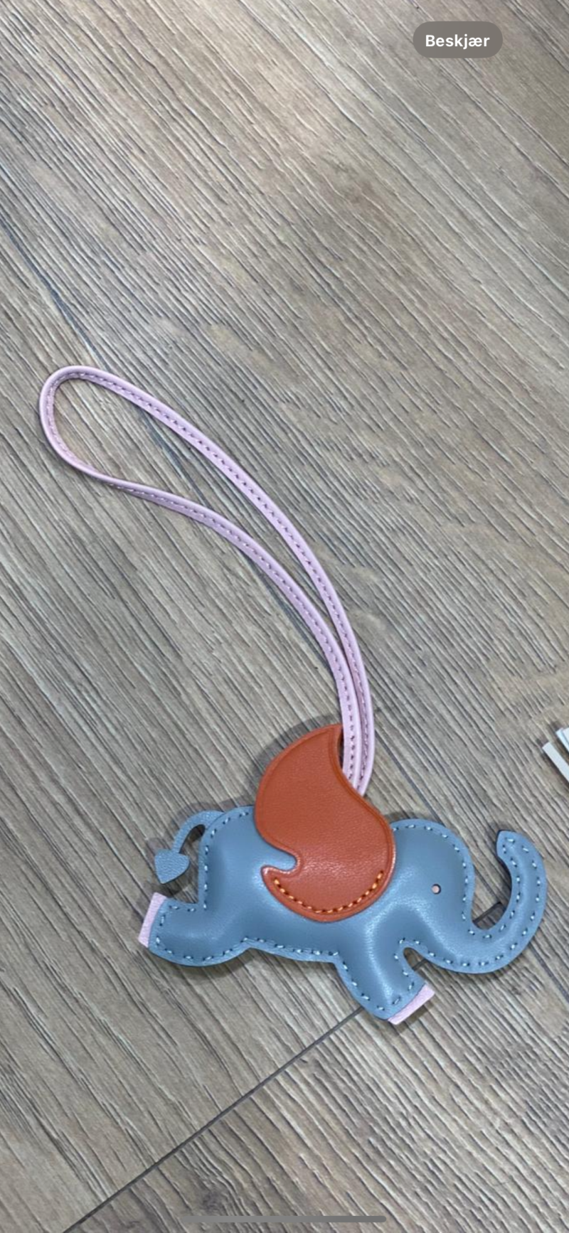 BagCharms Elefant Grå