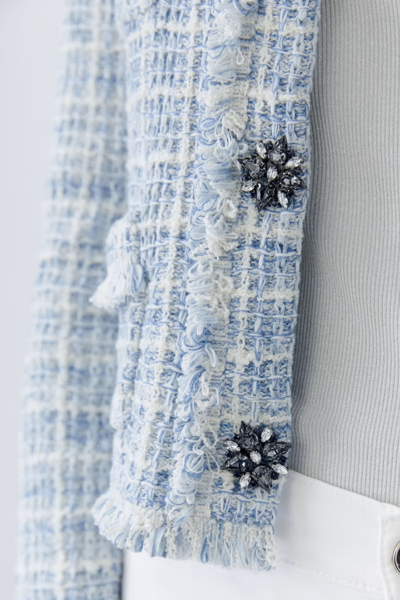 Jakke Light Blue Oui - Bilde 8