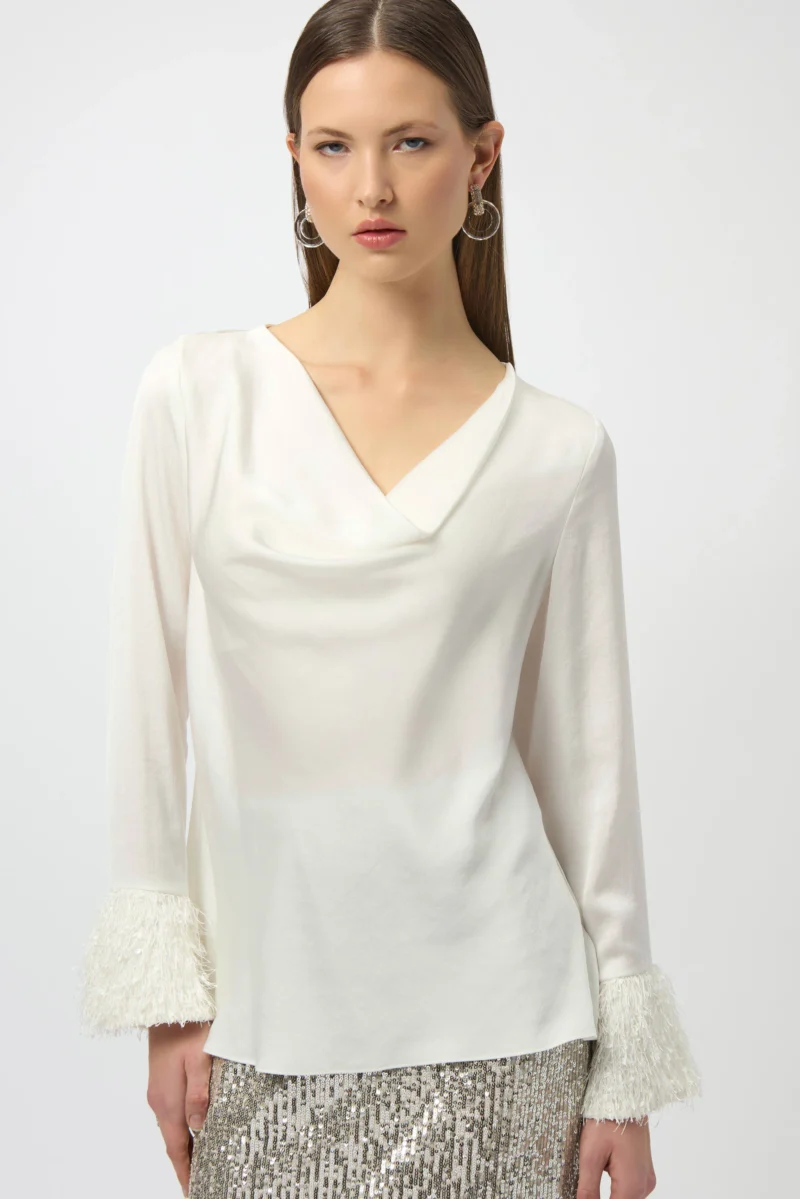 Bluse Hvit Sateng Joseph Ribkoff - Bilde 3