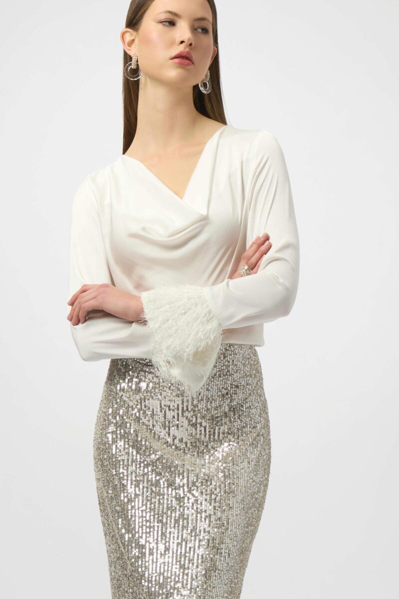 Bluse Hvit Sateng Joseph Ribkoff - Bilde 5
