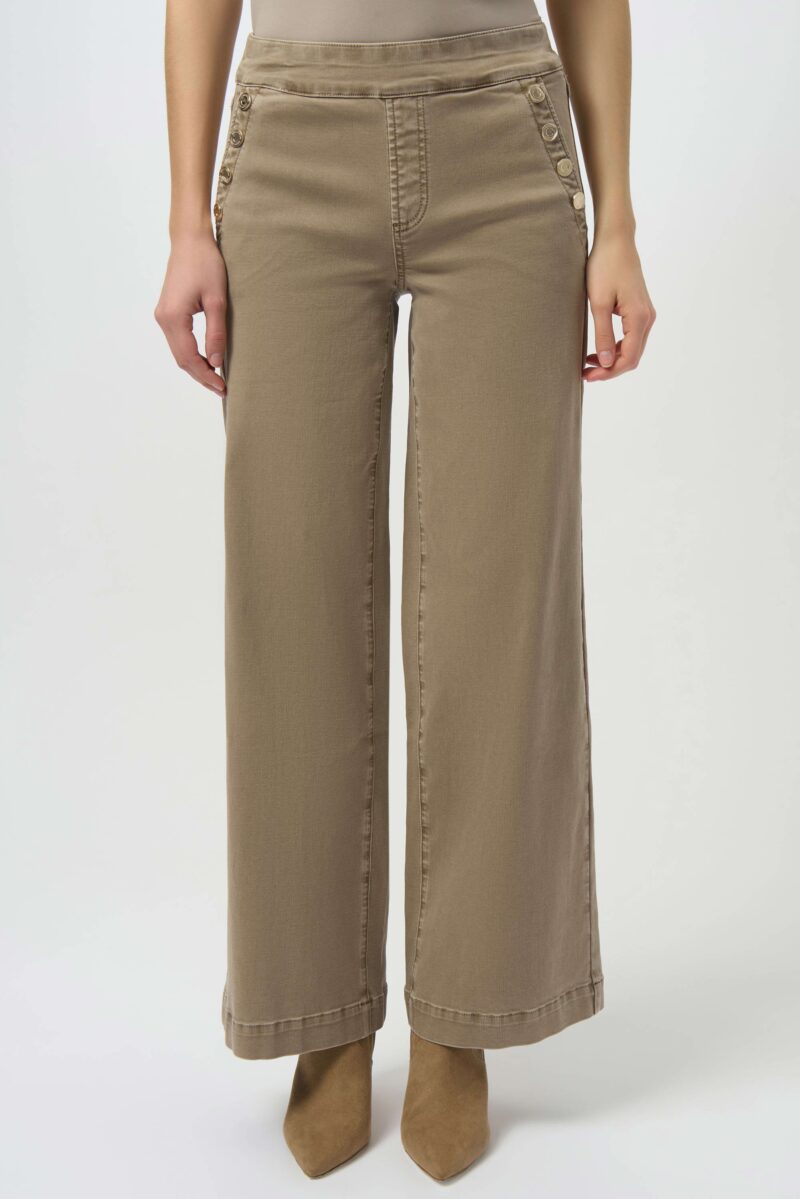 Classic Wide Leg Pull-On Jeans Taupe Joseph Ribkoff - Bilde 6