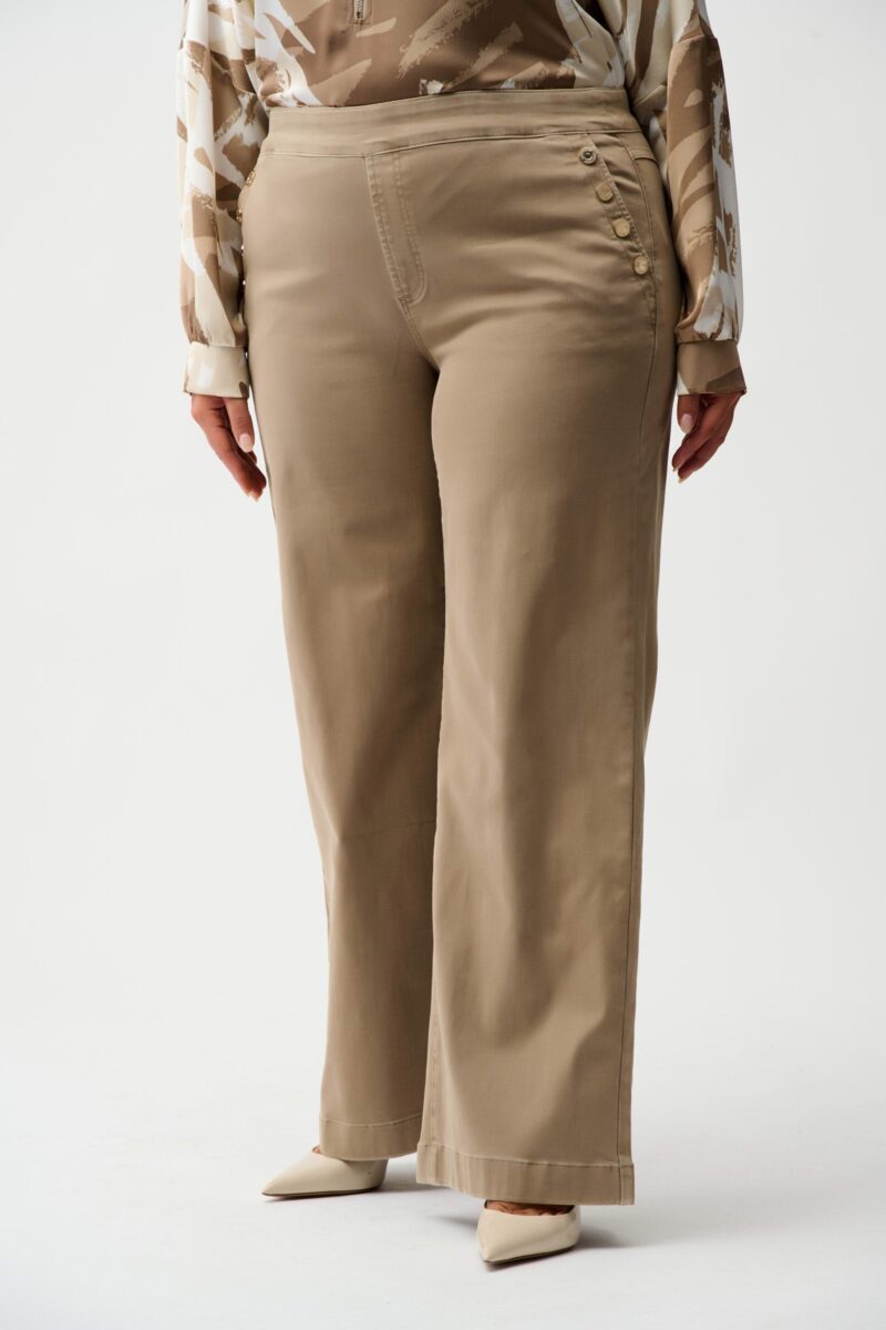 Classic Wide Leg Pull-On Jeans Taupe Joseph Ribkoff - Bilde 9