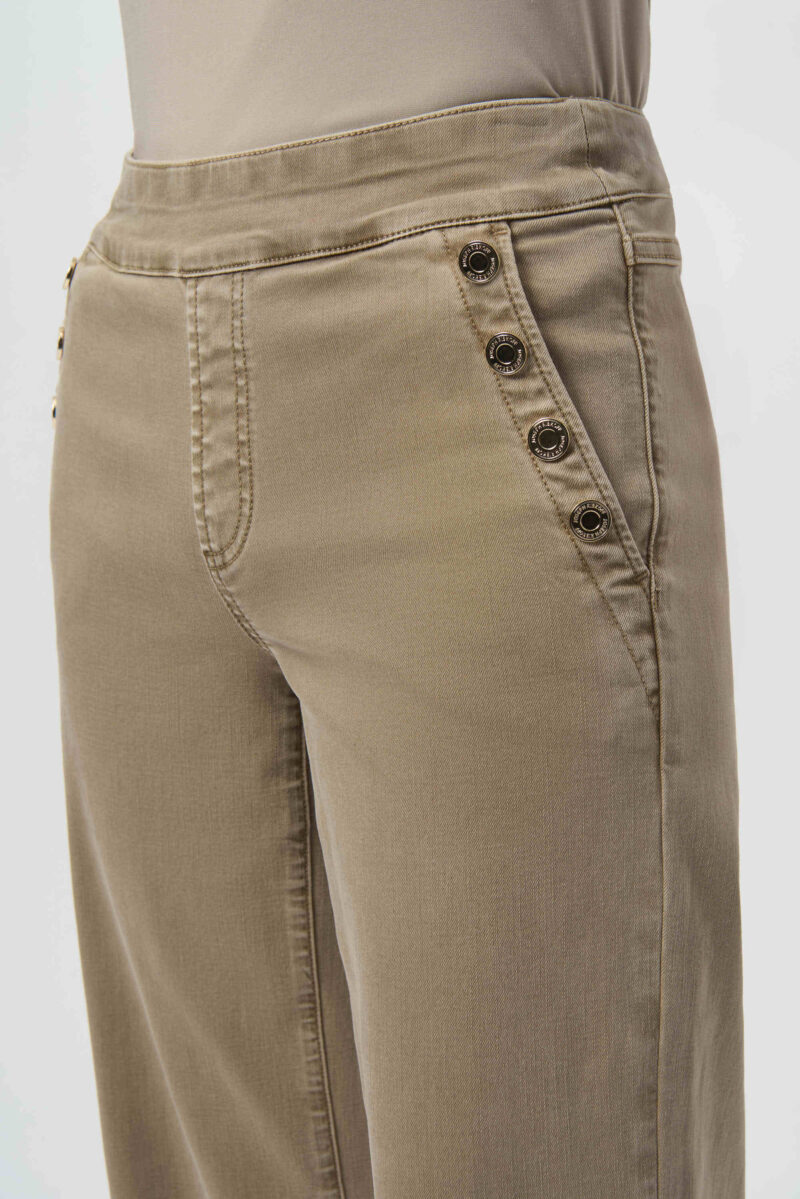 Classic Wide Leg Pull-On Jeans Taupe Joseph Ribkoff - Bilde 5