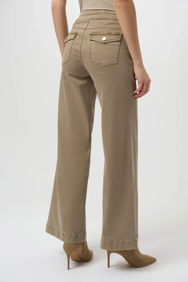 Classic Wide Leg Pull-On Jeans Taupe Joseph Ribkoff - Bilde 4
