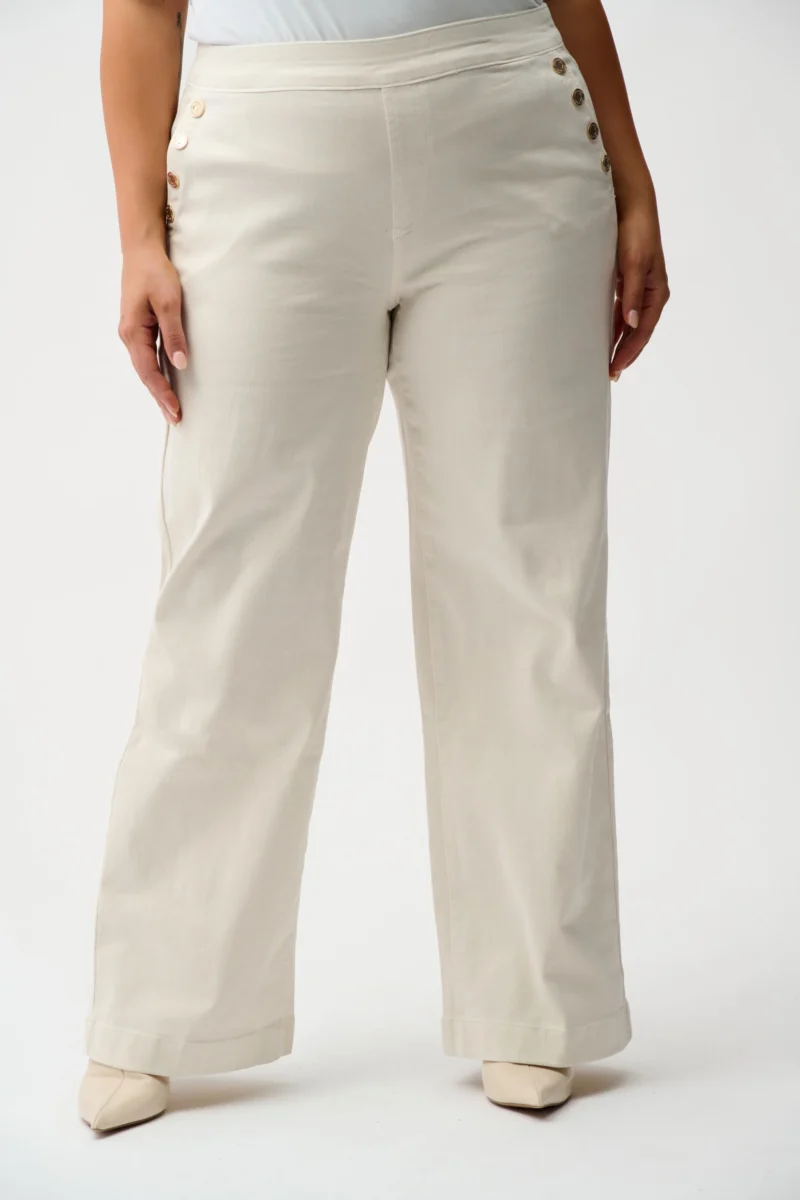 Classic Wide Leg Pull-On Jeans Ecru Joseph Ribkoff - Bilde 9