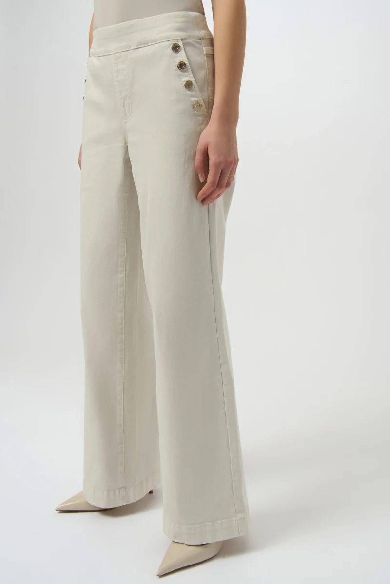 Classic Wide Leg Pull-On Jeans Ecru Joseph Ribkoff - Bilde 5