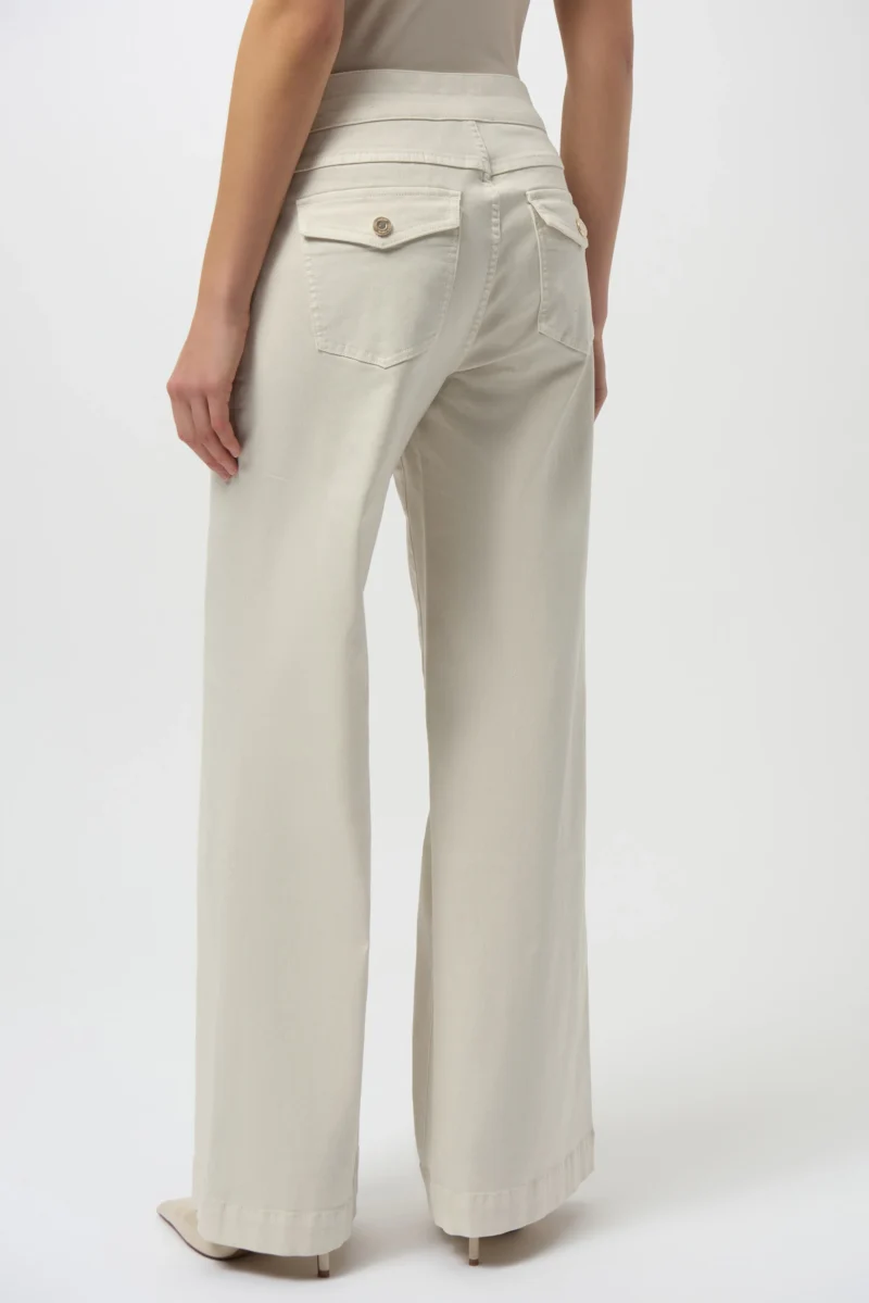 Classic Wide Leg Pull-On Jeans Ecru Joseph Ribkoff - Bilde 4