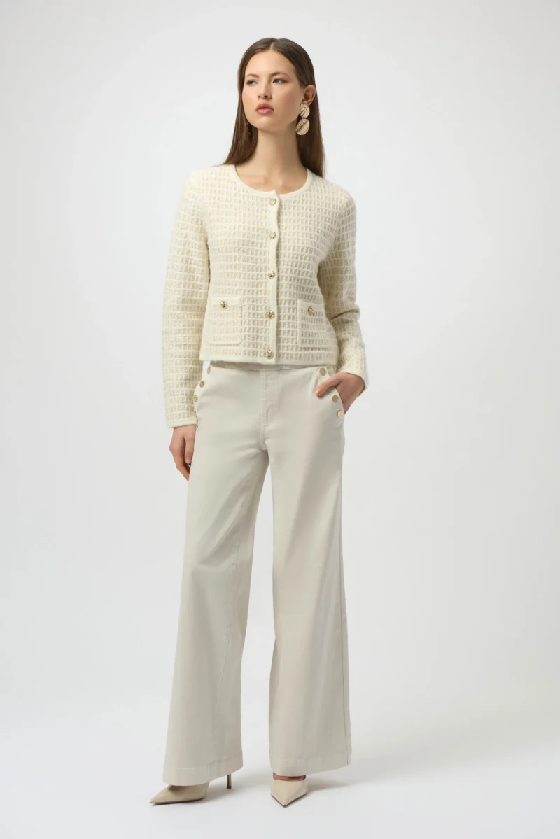 Classic Wide Leg Pull-On Jeans Ecru Joseph Ribkoff - Bilde 3