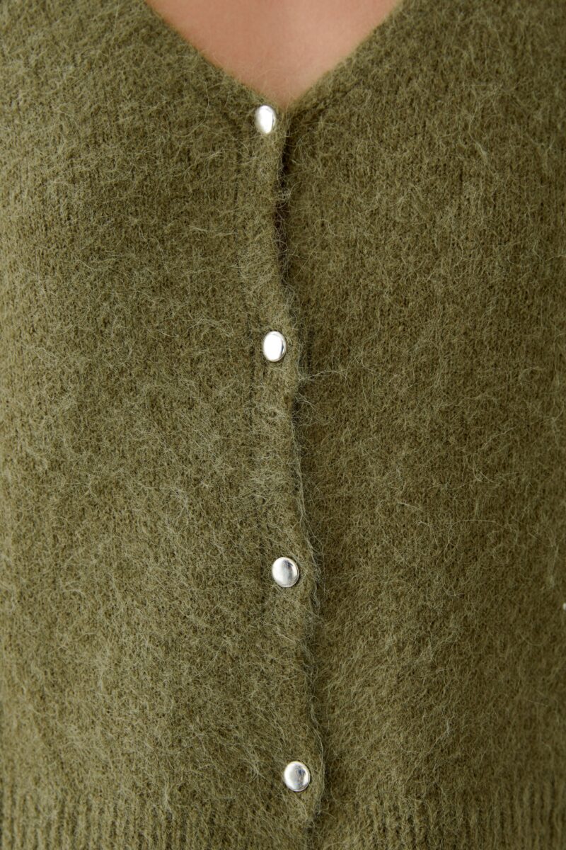 Cardigan Burnt Olive Oui - Bilde 3
