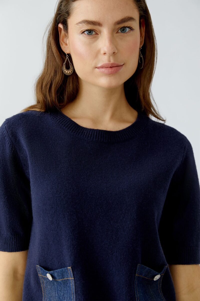 Topp Navy denim Oui - Bilde 5