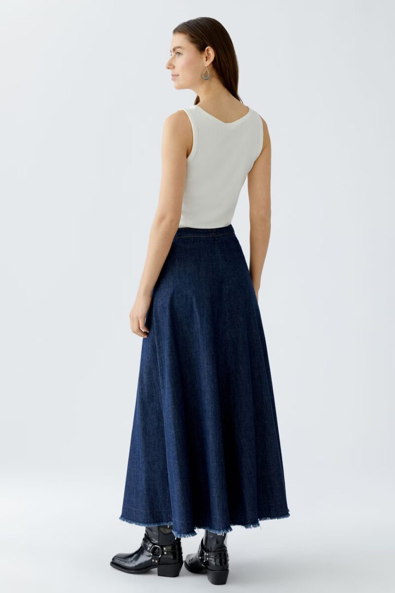 Maxi Skjørt raw denim Oui - Bilde 2