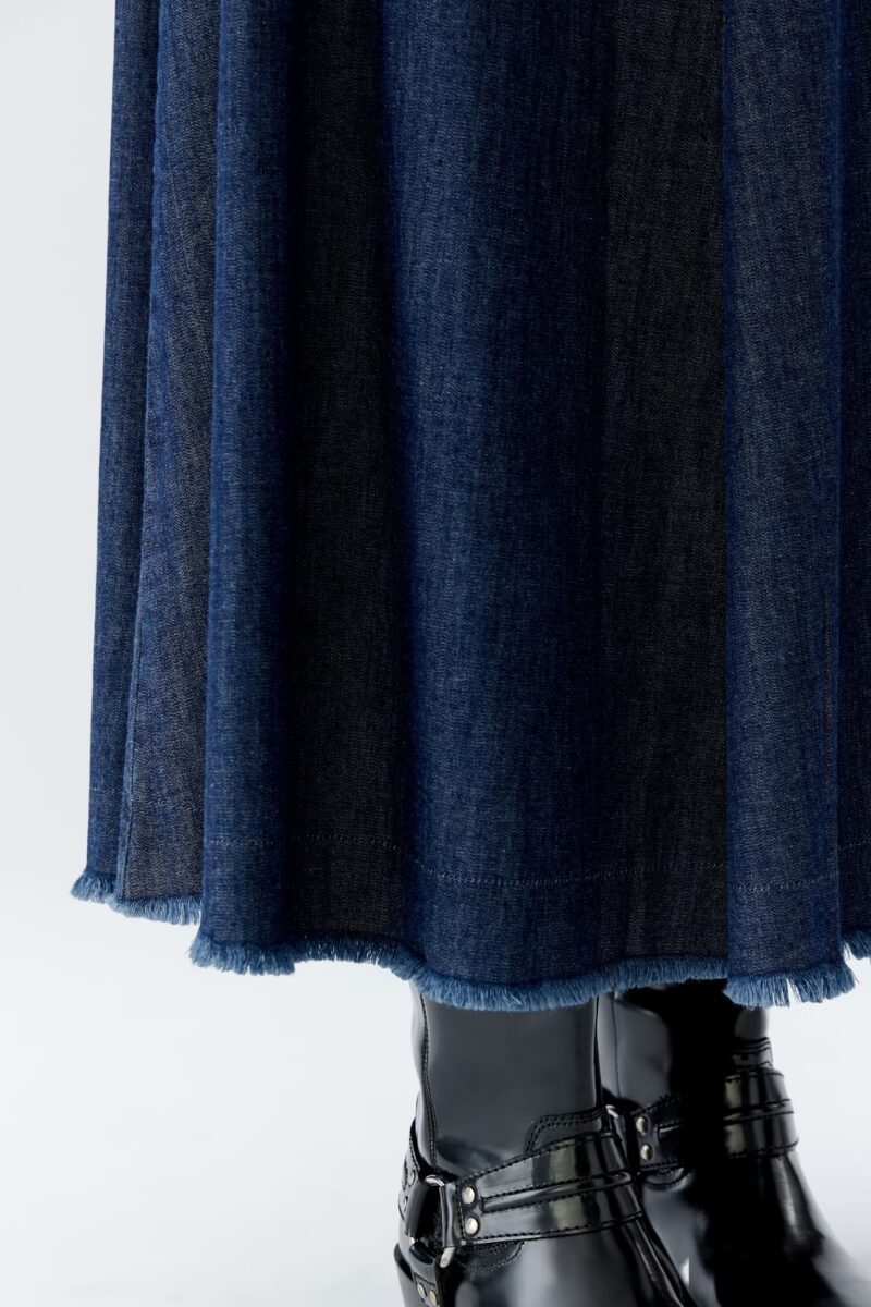 Maxi Skjørt raw denim Oui - Bilde 3
