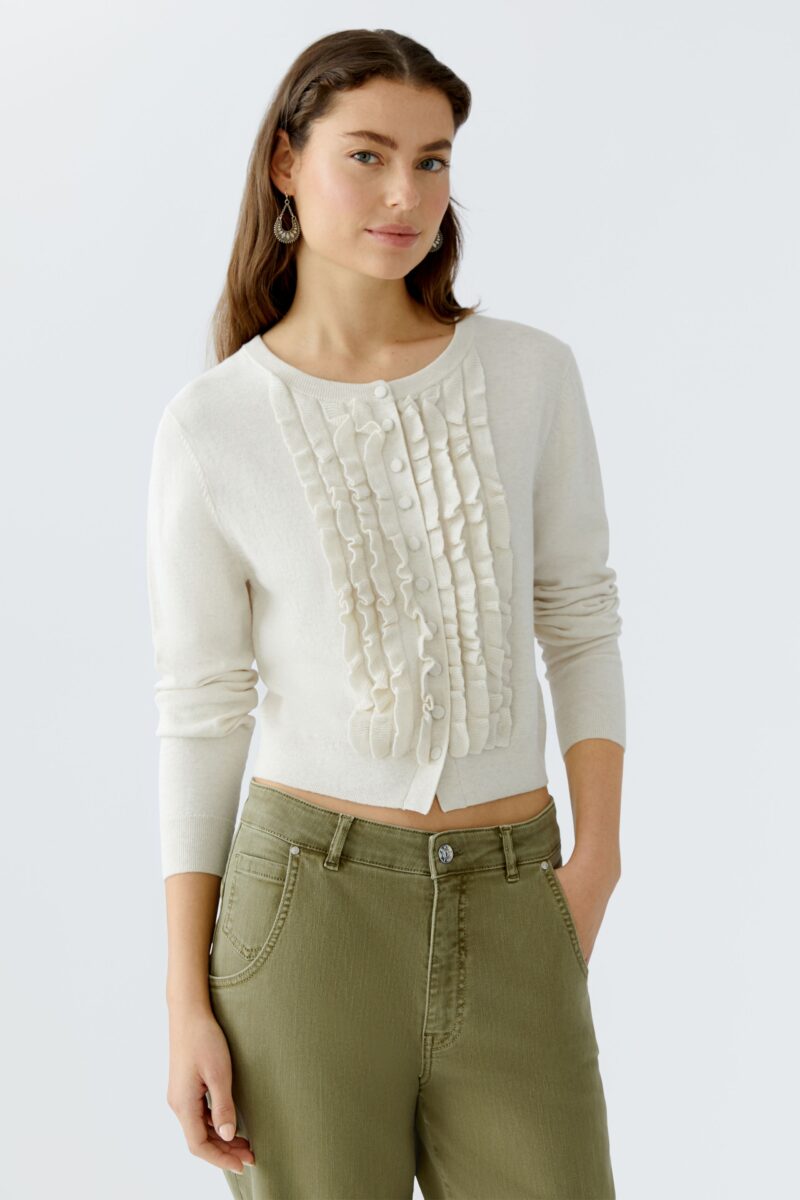 Cardigan Rysjer Beige Oui