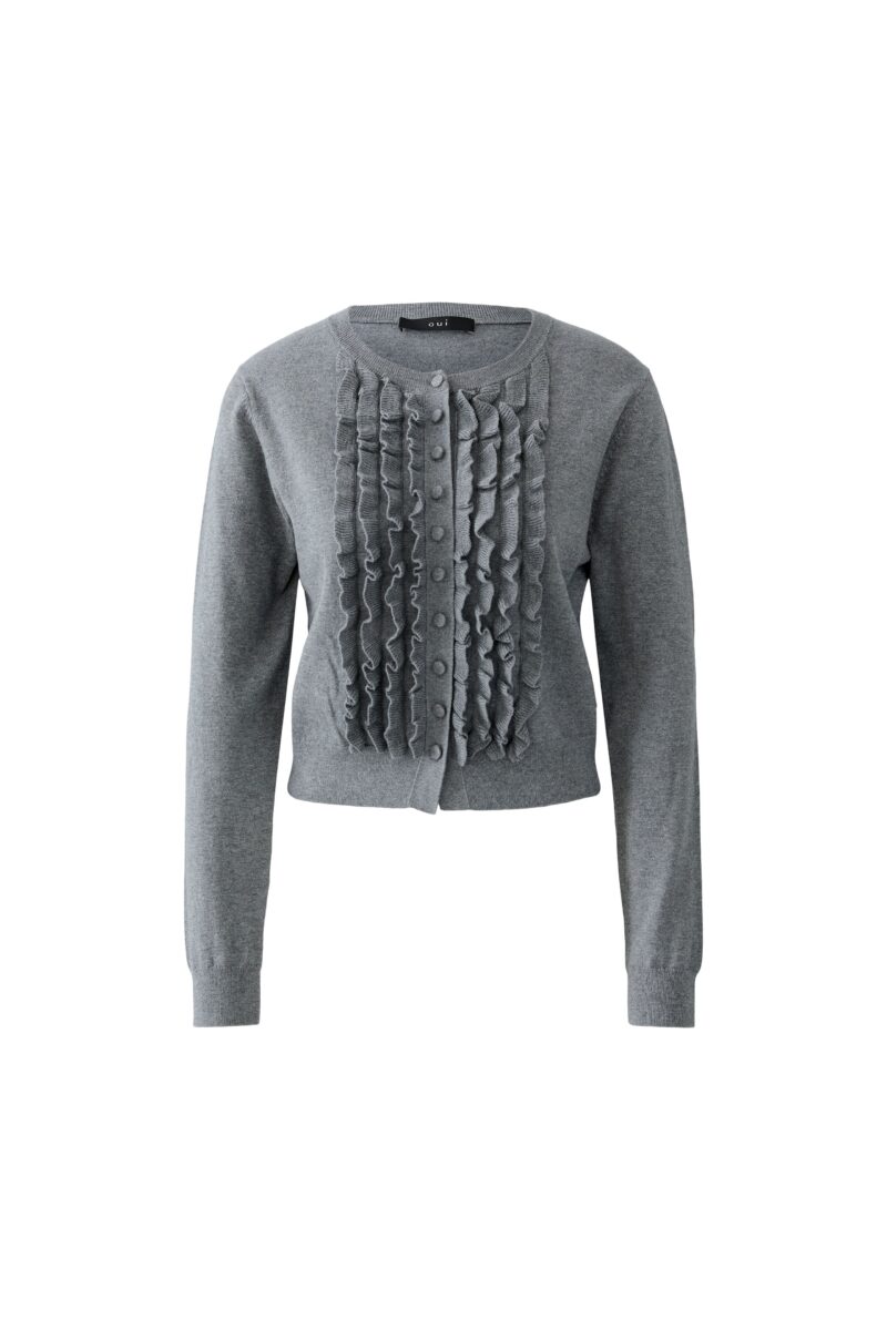 Cardigan Rysjer Grey Oui