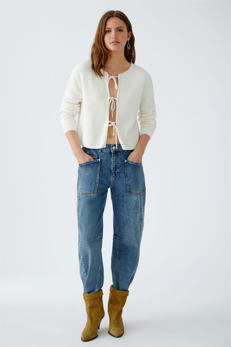 Cardigan Sløyfe Offwhite Oui - Bilde 7