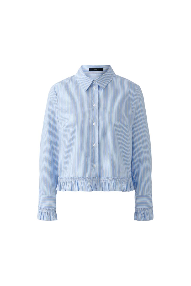 Skjorte Pinstripe Blå Oui - Bilde 2