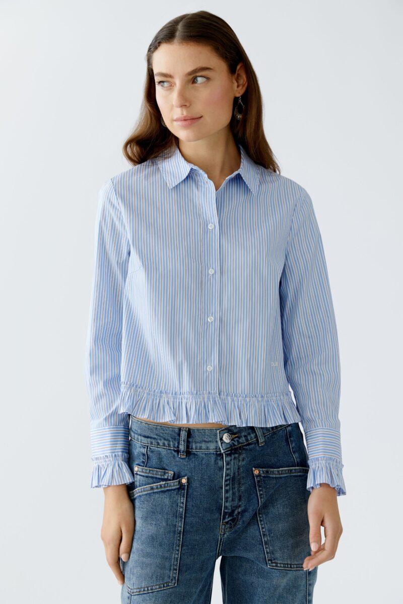 Skjorte Pinstripe Blå Oui - Bilde 5
