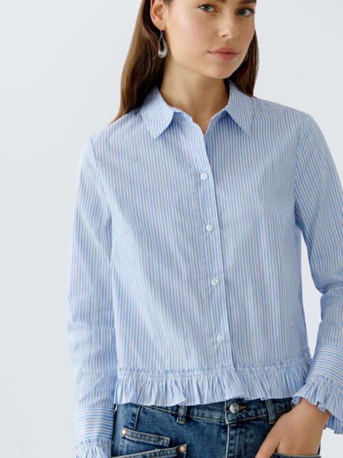 Skjorte Pinstripe Blå Oui