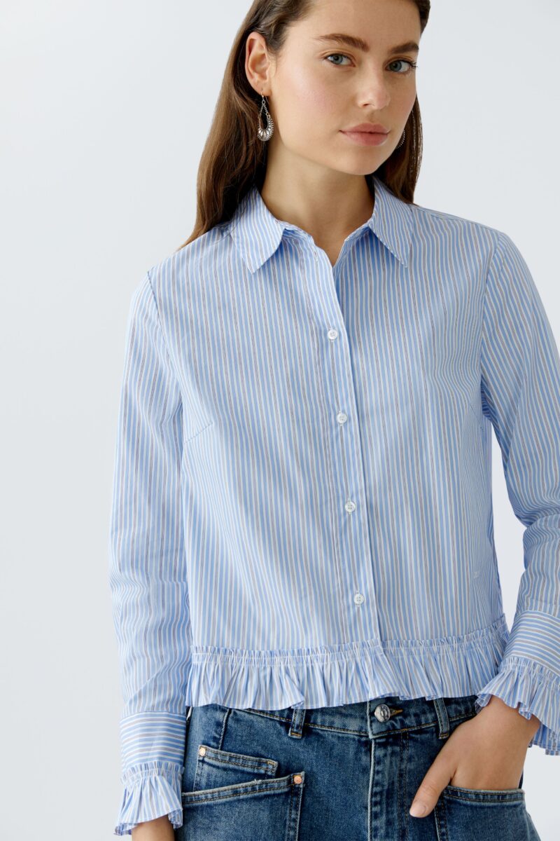 Skjorte Pinstripe Blå Oui
