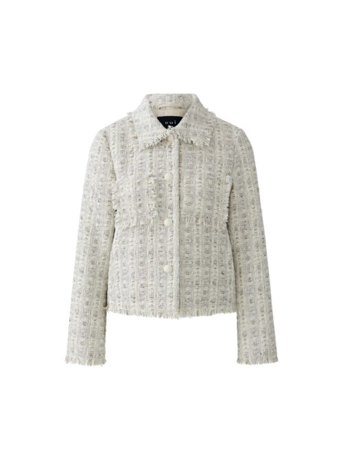 Jakke offwhite brown Oui