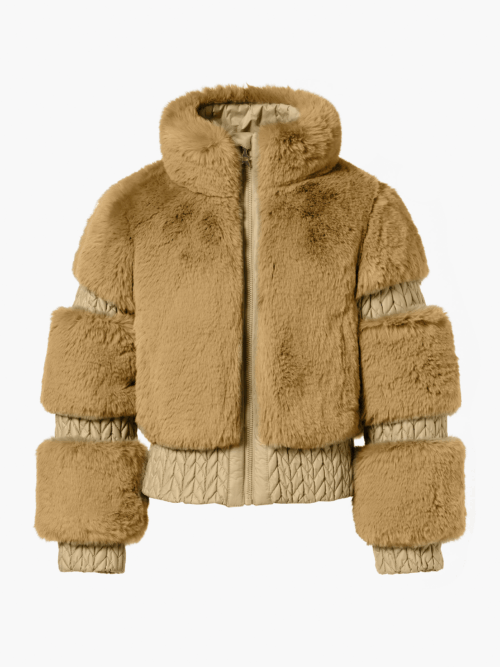 Jakke Furry Beige Goldbergh