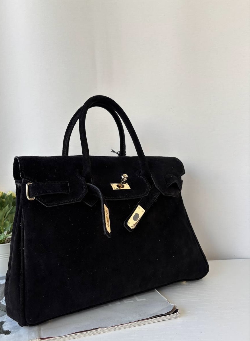 Veske B semsket black LC