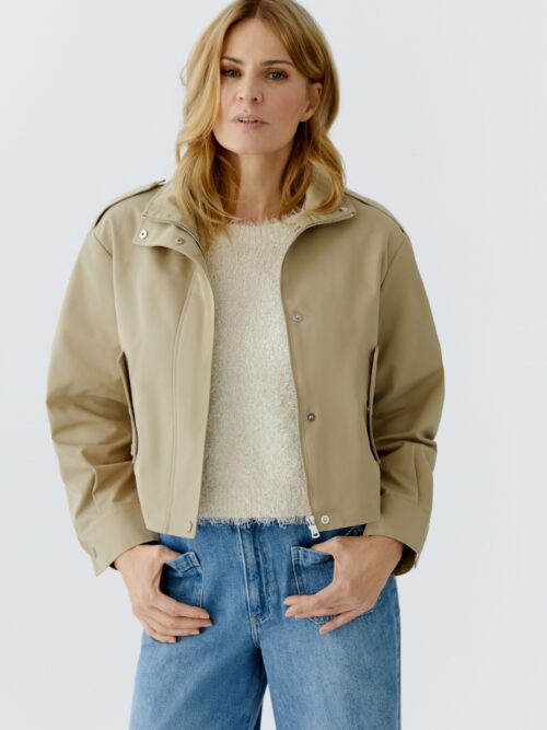 Jakke Kort Beige Oui