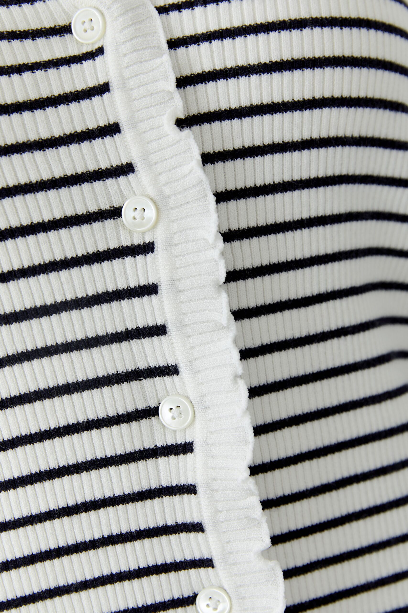 Cardigan Striper Navy Oui - Bilde 3