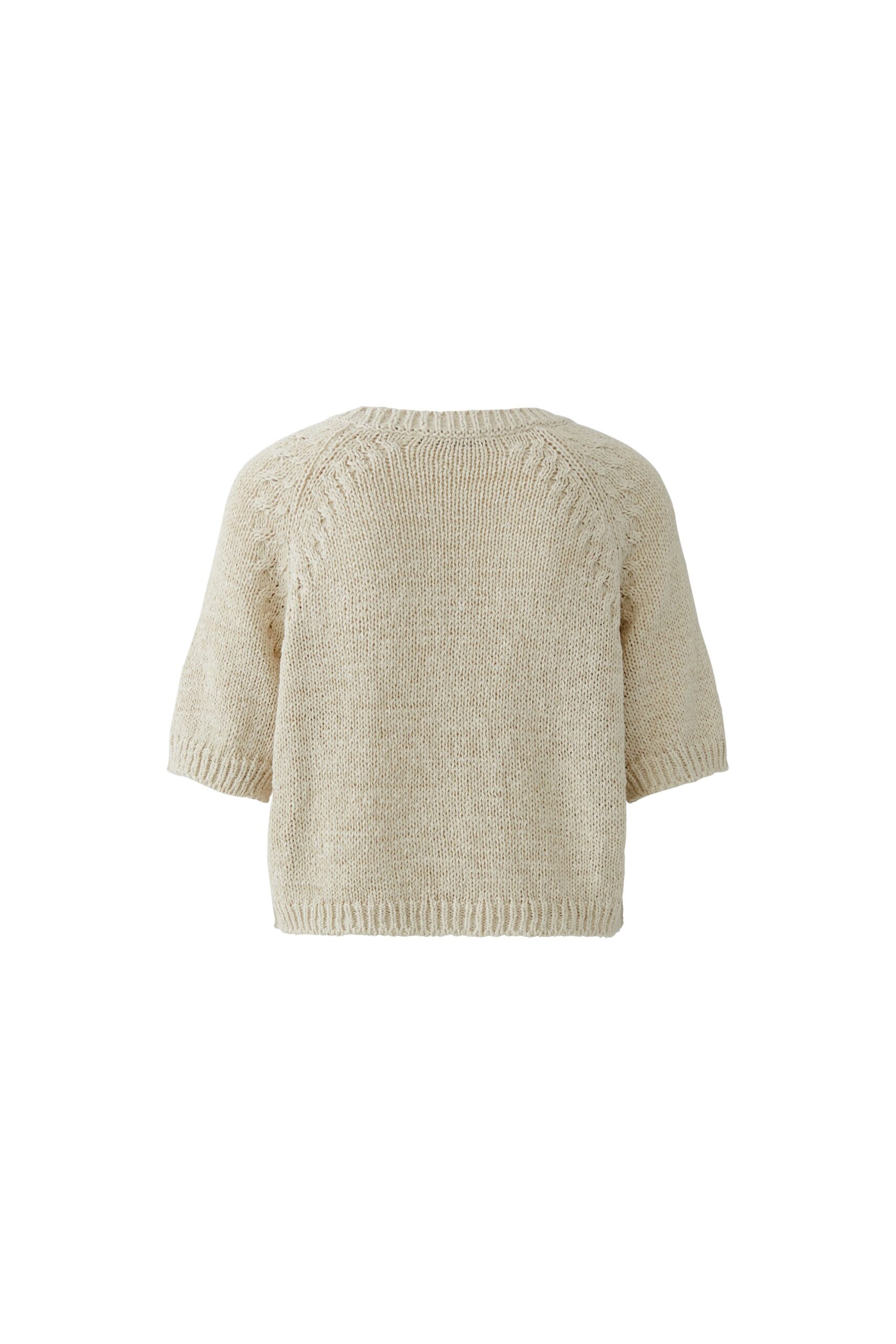 Strikk Beige Kort Erm Oui - Bilde 2