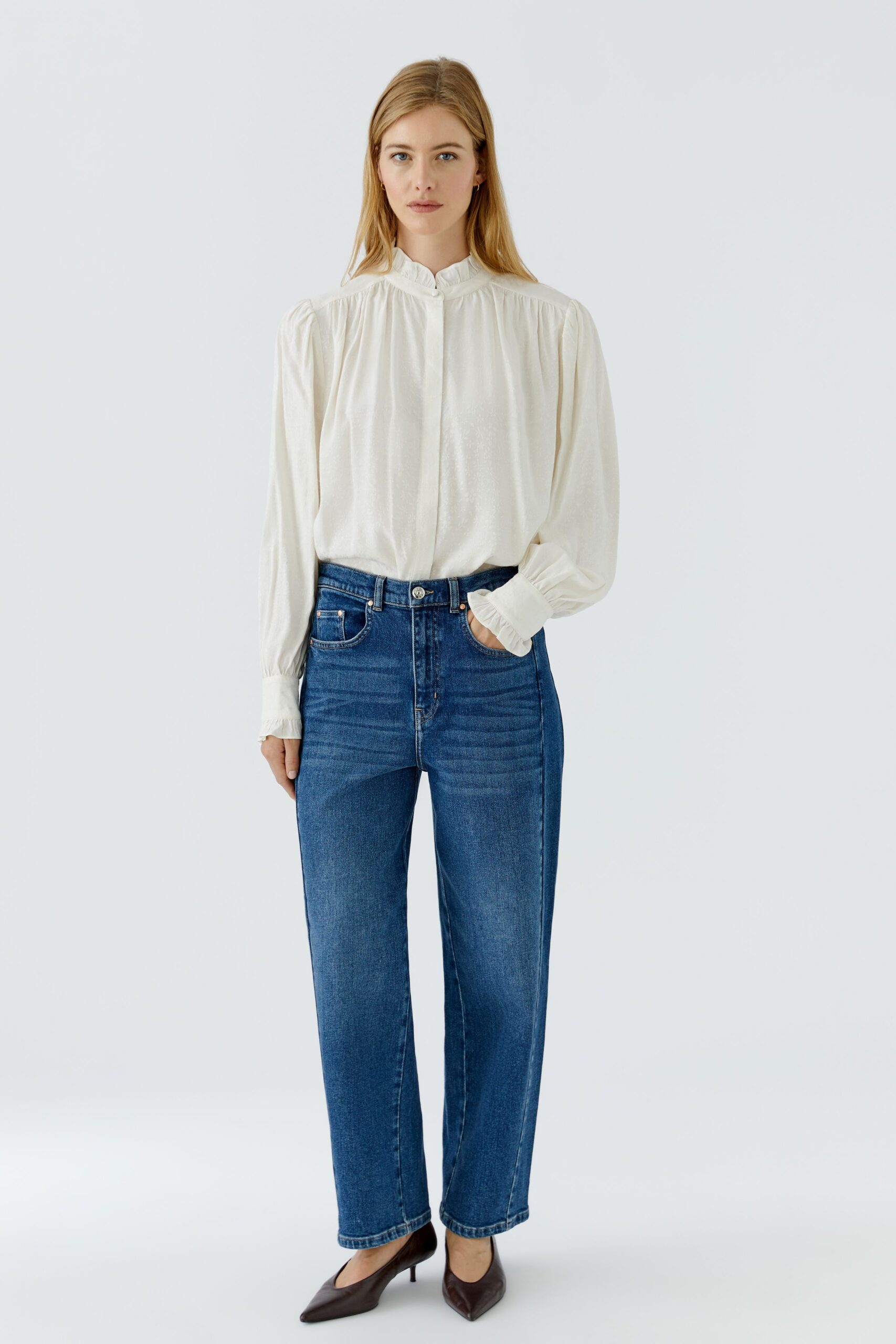 Bluse Offwhite Oui - Bilde 7
