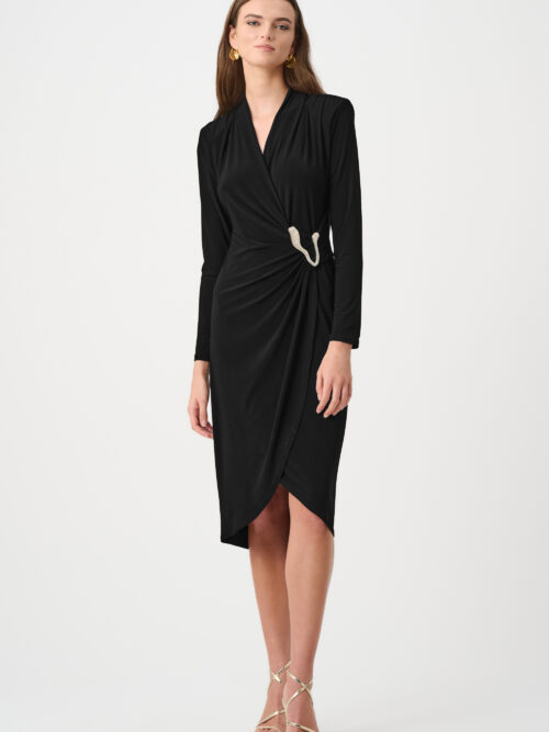 Kjole Sort Wrapdress Joseph Ribkoff