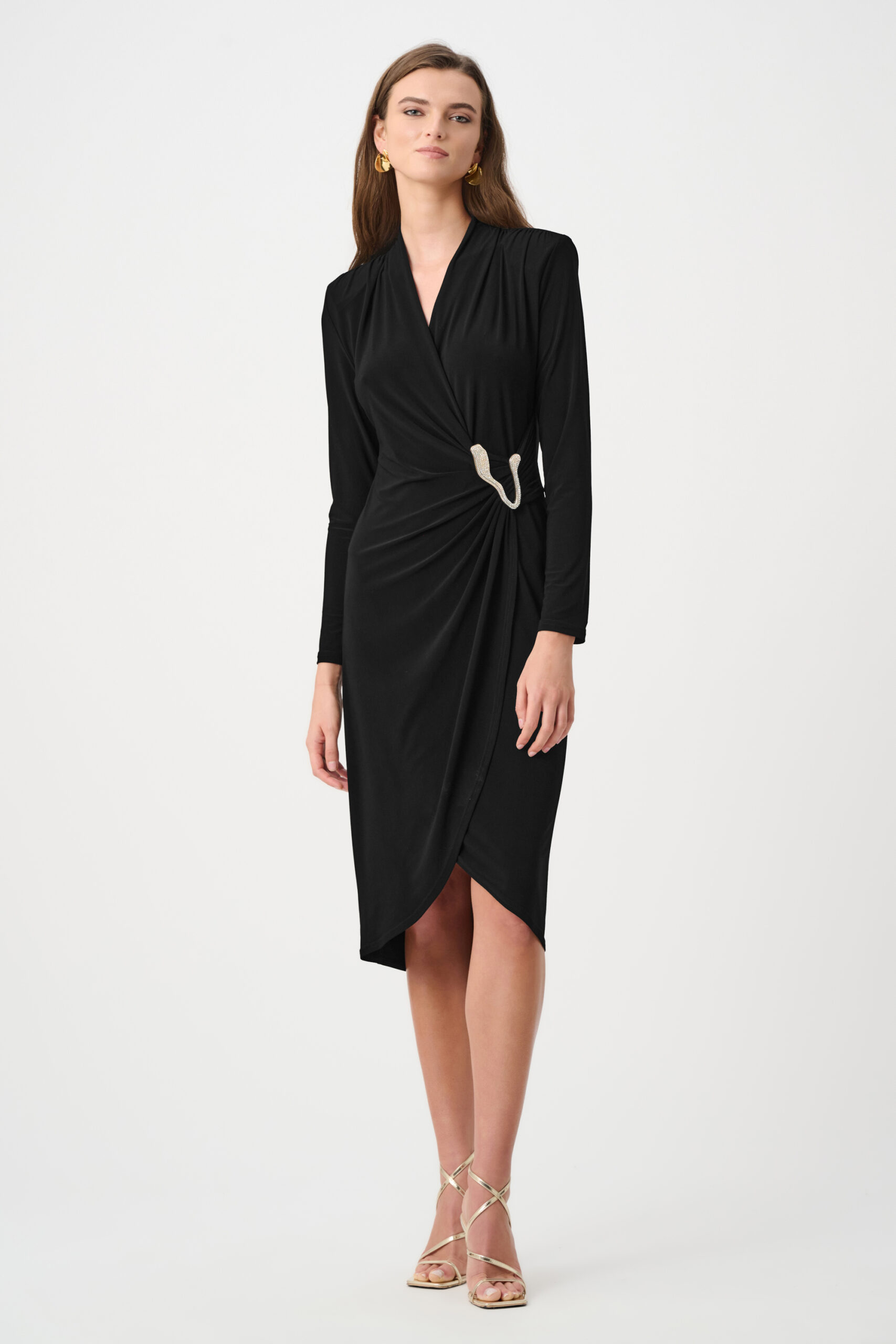 Kjole Sort Wrapdress Joseph Ribkoff