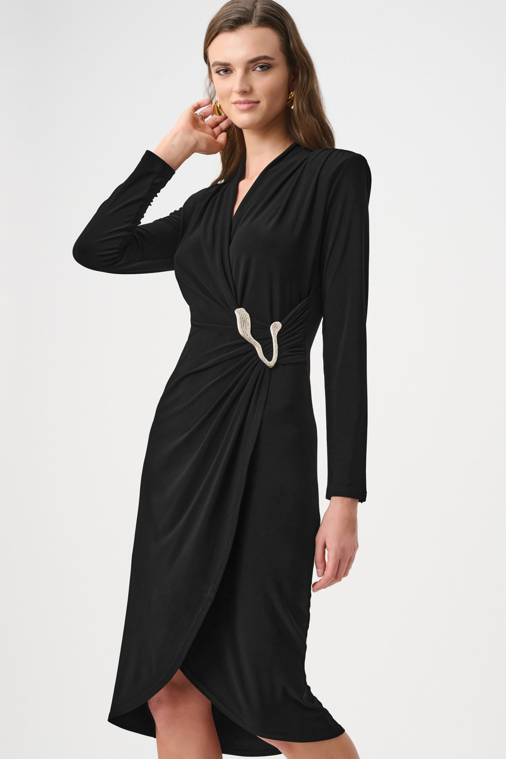 Kjole Sort Wrapdress Joseph Ribkoff - Bilde 2