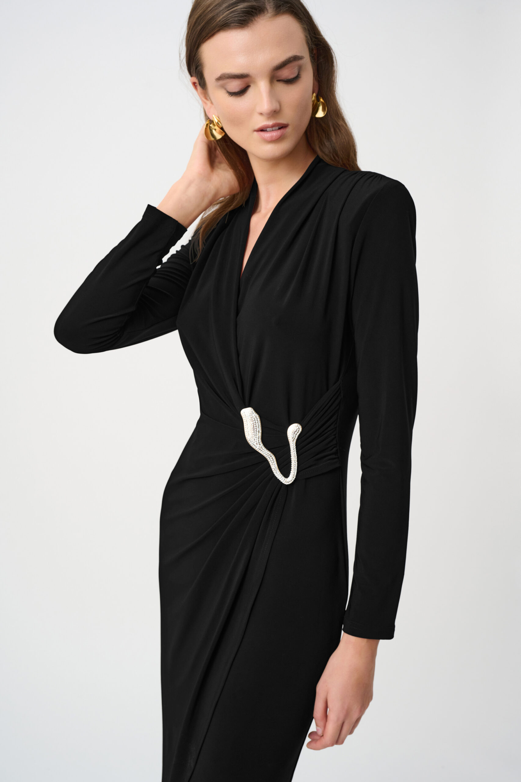 Kjole Sort Wrapdress Joseph Ribkoff - Bilde 6