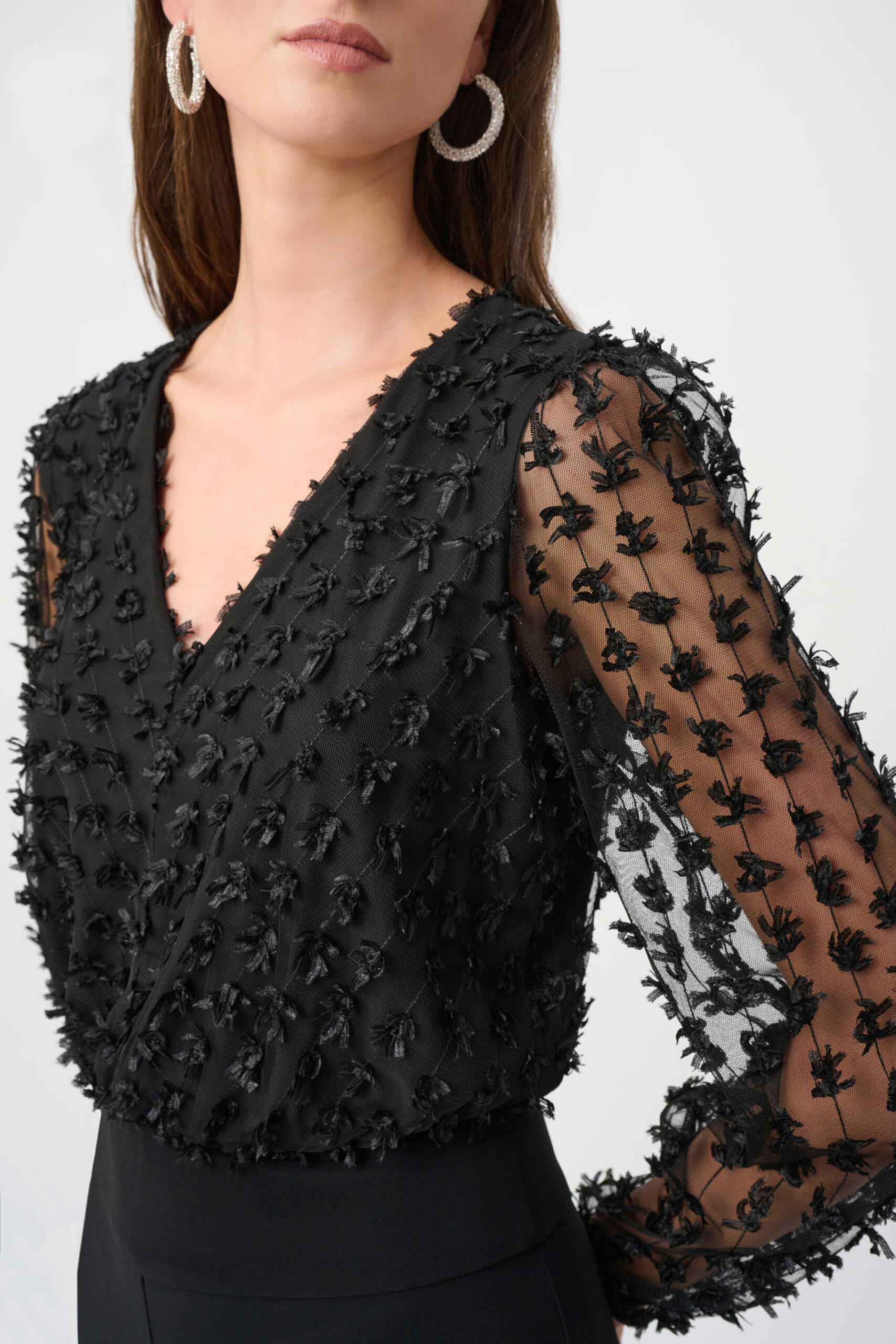 Jumpsuit sort blomster Joseph Ribkoff - Bilde 7