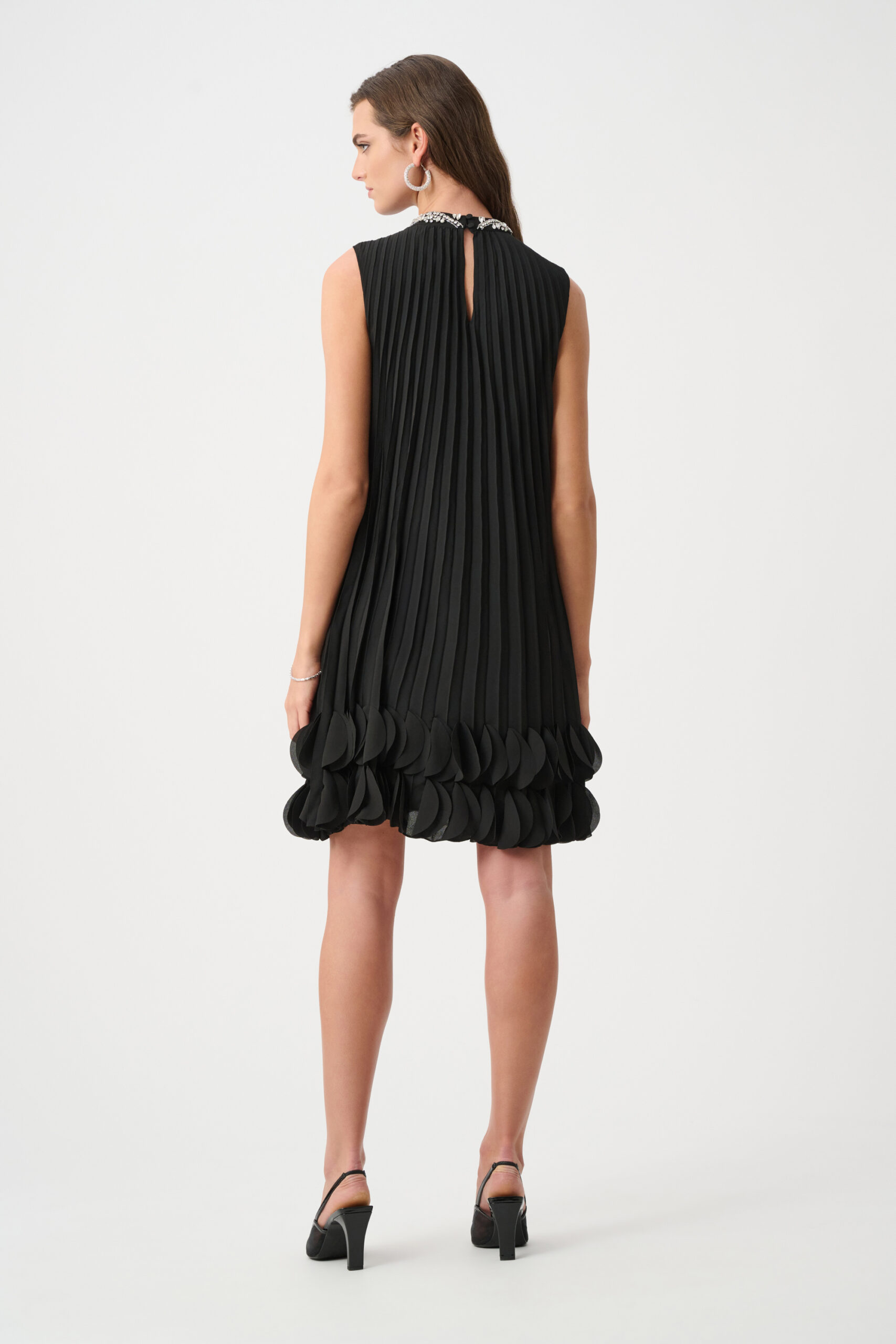 Kjole Georgette Embellished Sort Joseph Ribkoff - Bilde 5