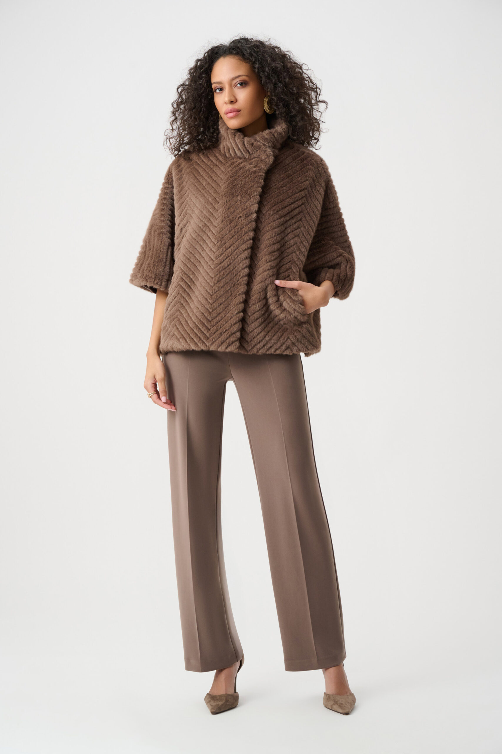Fuskepels Taupe Joseph Ribkoff - Bilde 5