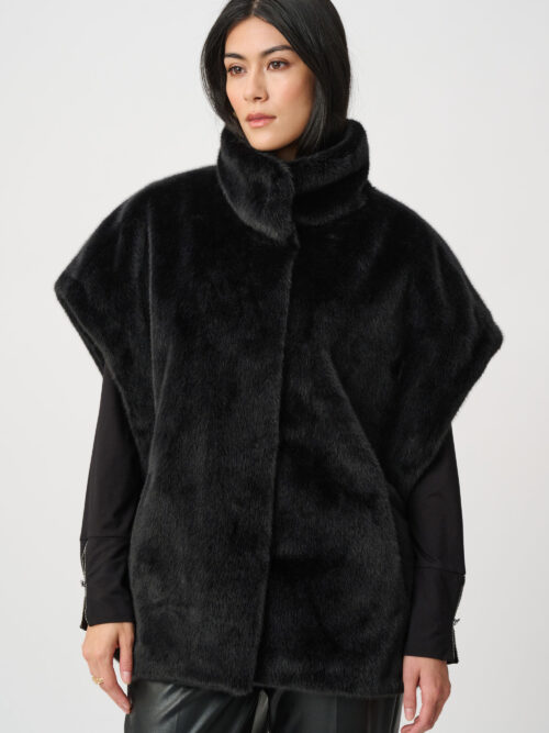 Fuskepels Vest Sort Joseph Ribkoff