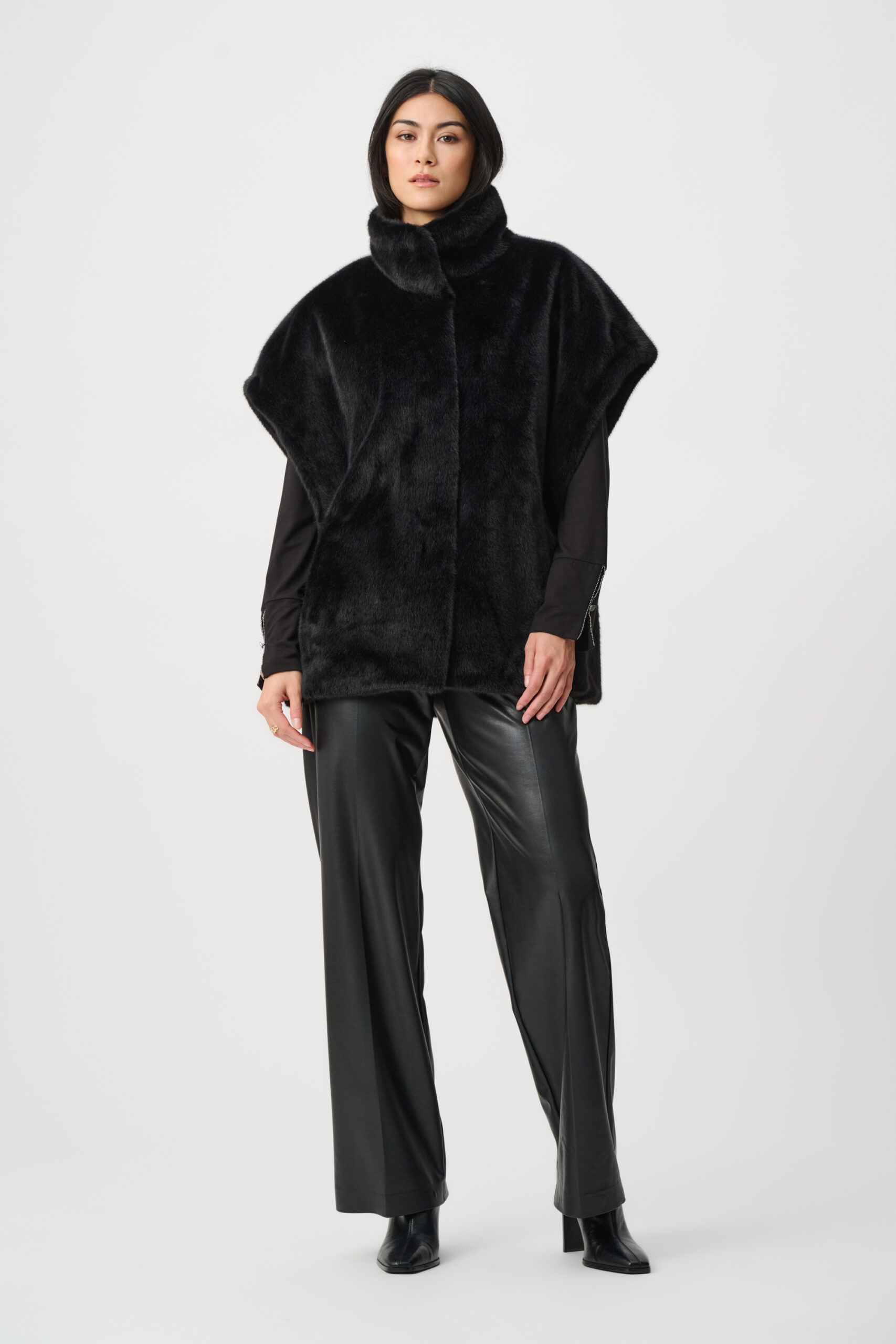 Fuskepels Vest Sort Joseph Ribkoff - Bilde 5
