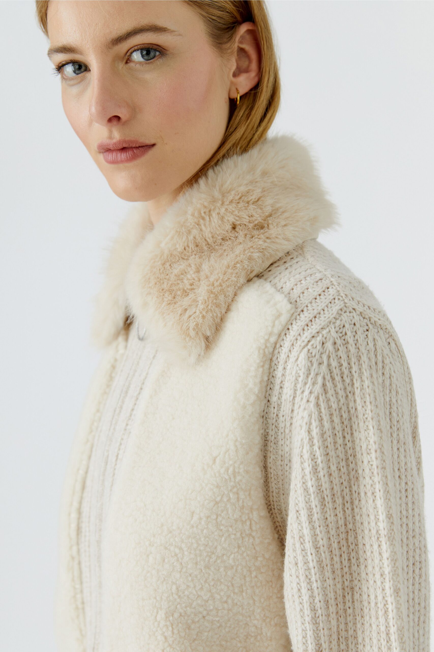 Jakke Teddy Offwhite Oui - Bilde 3