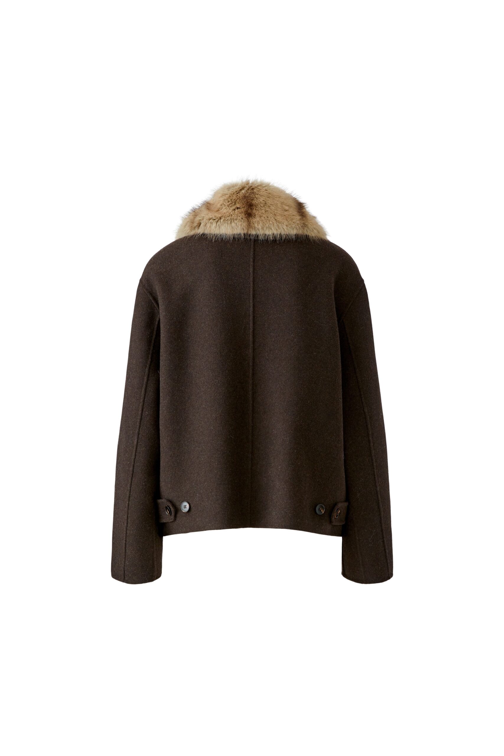 Jakke Chocolate faux fur Oui - Bilde 3