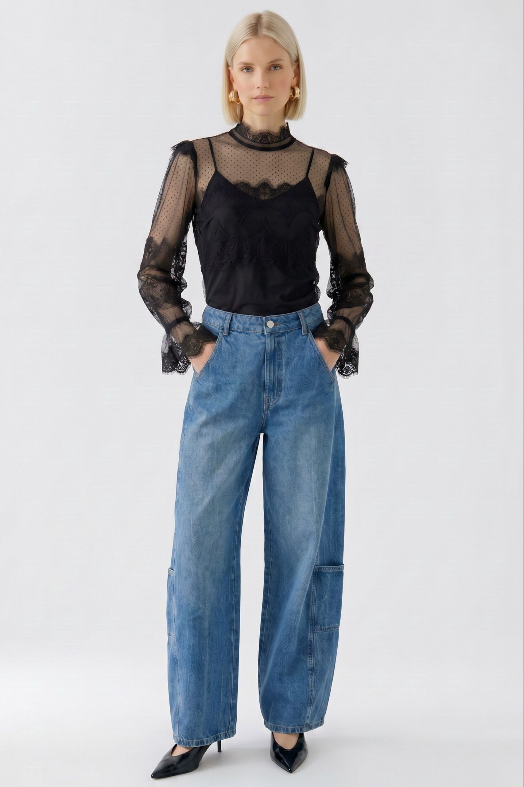 Bluse Blonde Black Oui - Bilde 6