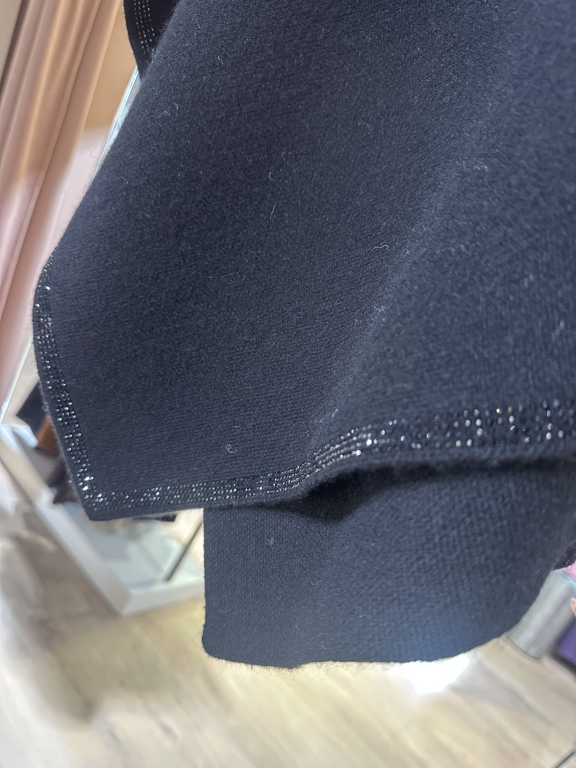 Poncho Ull/Cashmere Sort - Bilde 3