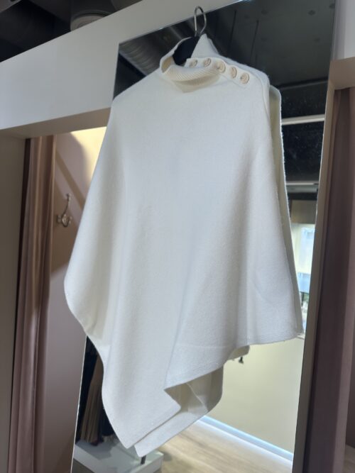 Poncho Ull/Cashmere Offwhite