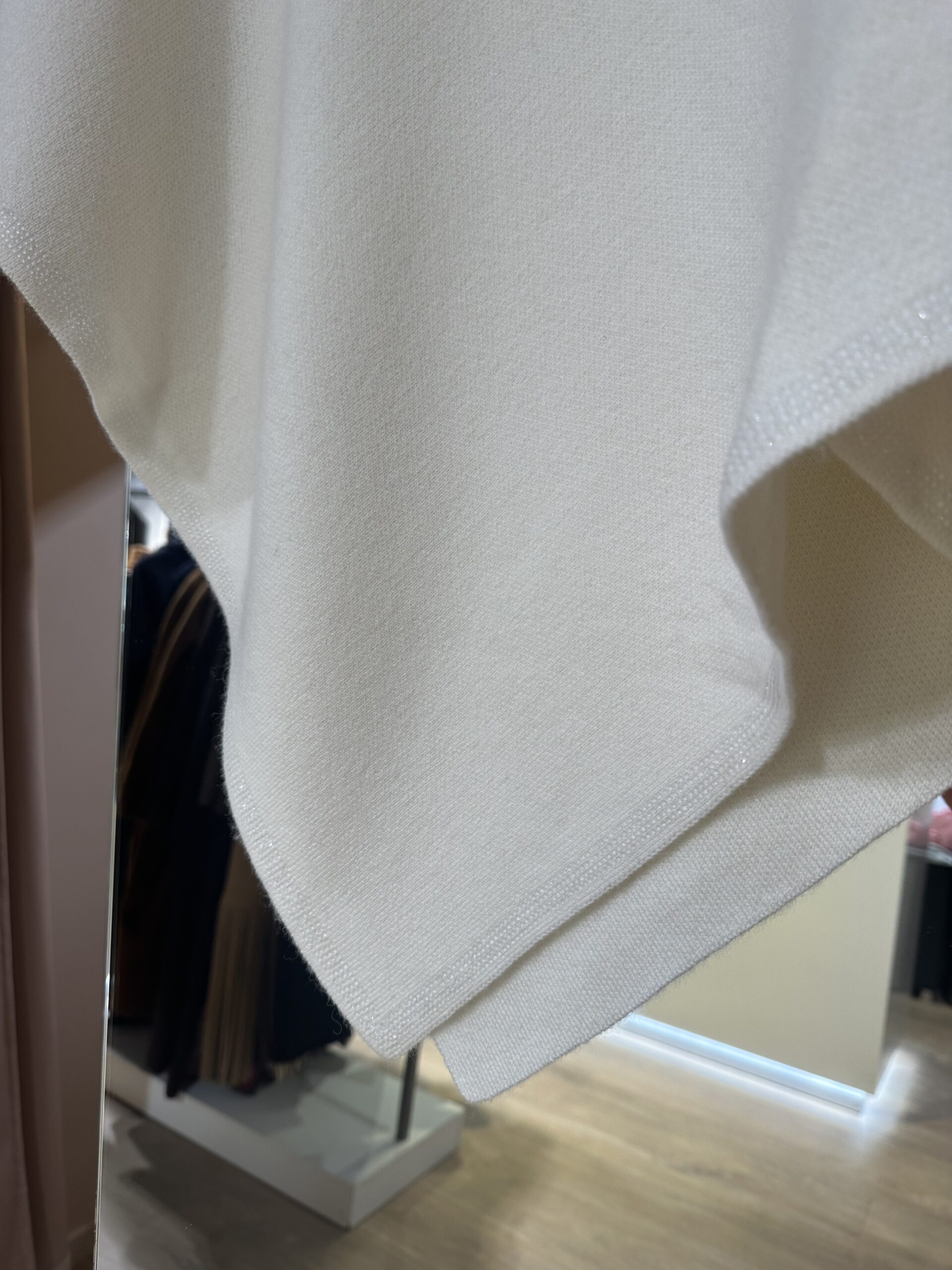 Poncho Ull/Cashmere Offwhite - Bilde 4