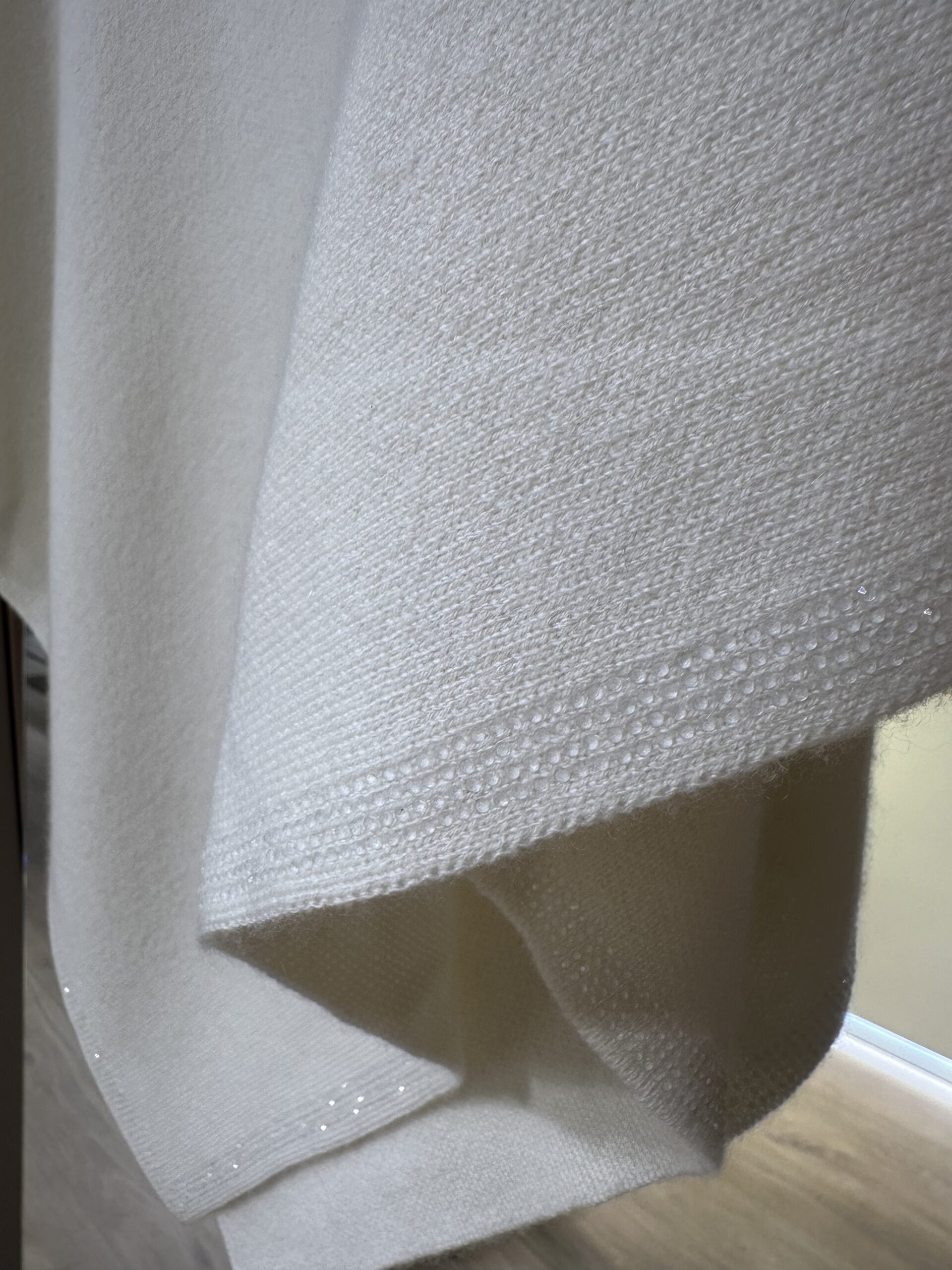 Poncho Ull/Cashmere Offwhite - Bilde 3